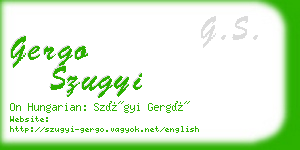 gergo szugyi business card